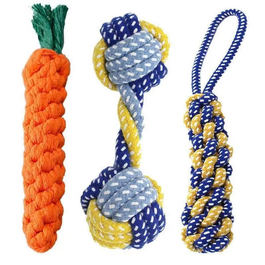 Durable Braided Dog Toy For Puppy Teeth Cleaning